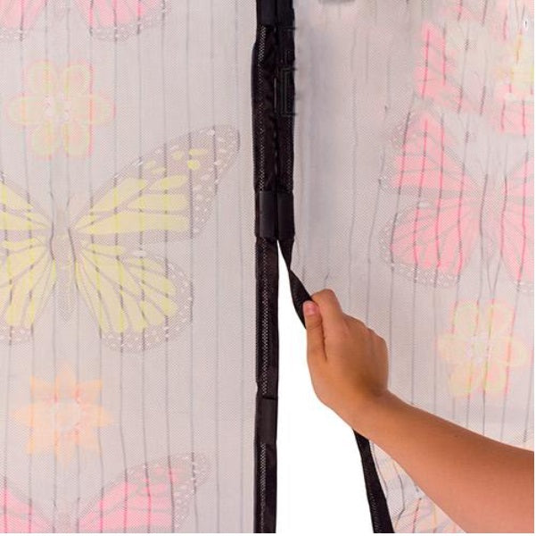 Perdea magnetica anti insecte - model cu flori si fluturi 200x100 cm