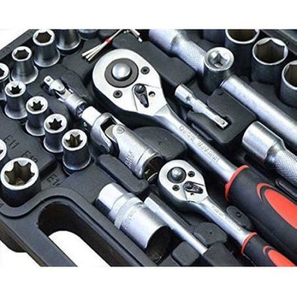 Trusa 108 piese tubulare cromate Chrome Vanadium