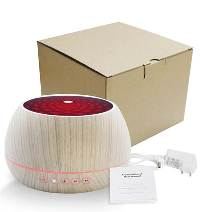 Difuzor aromaterapie , Led, 1000ml Stejar/ Alb