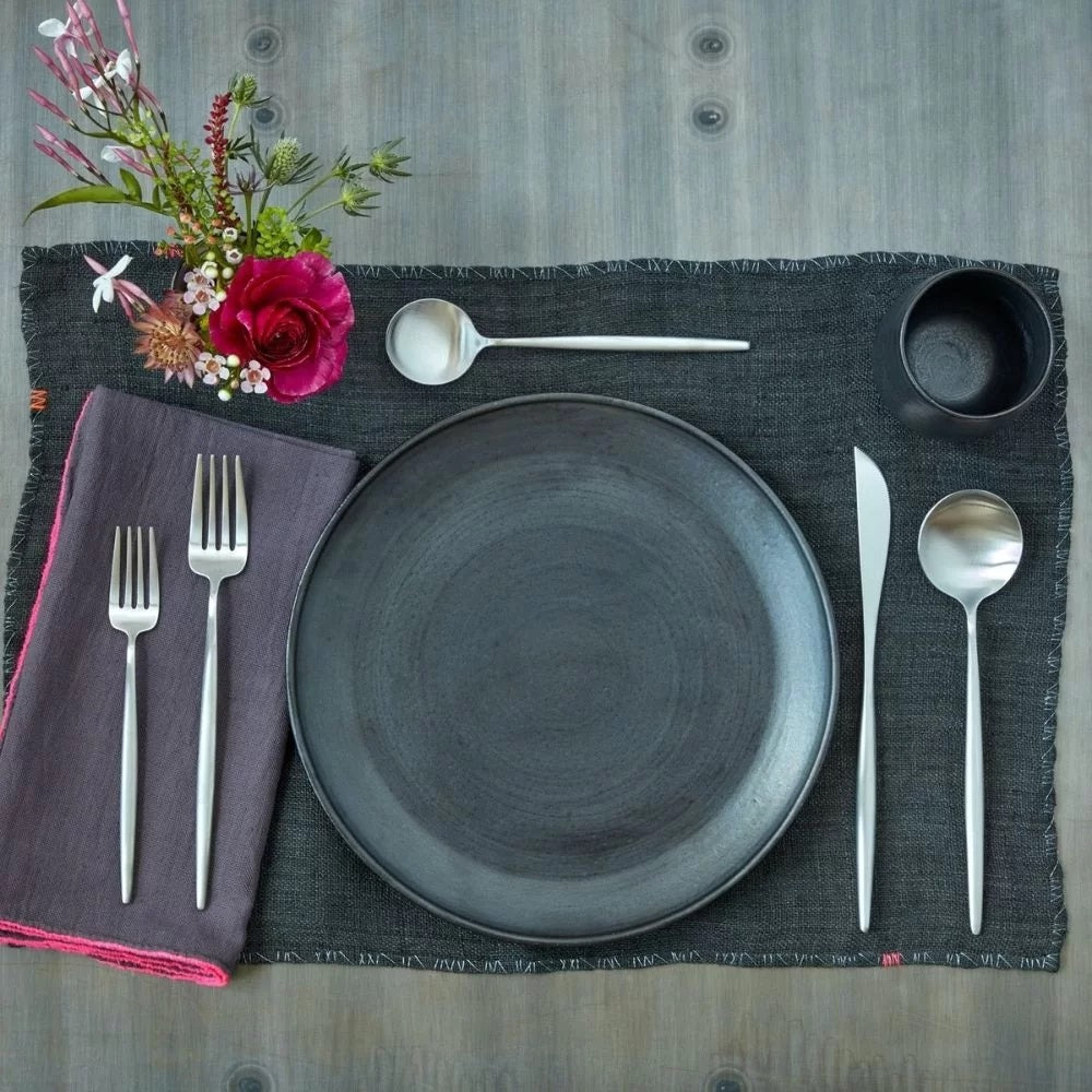 Set 24 de tacamuri, 6 persoane, otel inoxidabil, argintiu