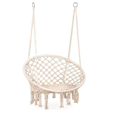 Scaun Rotund Tip Leagan Suspendat, Cu Franjuri, 80CM