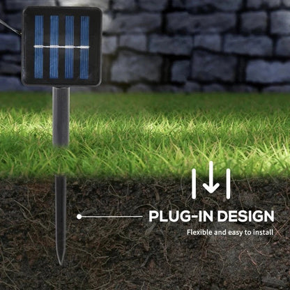 Decoratiune luminoasa, 5 acadele, incarcare solara, 40 cm