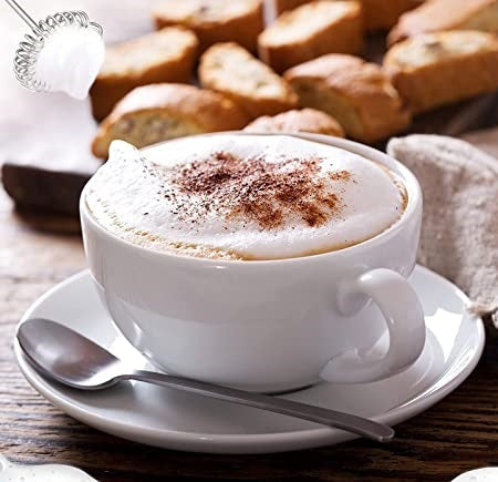 Mixer Electric pentru Spuma Lapte, Spumator Cafea Portabil cu Suport Metalic