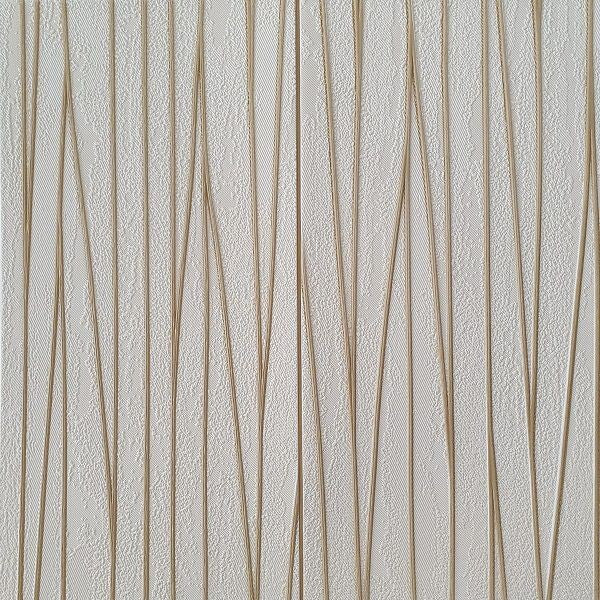 Set 10 x Tapet 3D autoadeziv crem cu fir auriu, 70 X 70 cm x 6mm