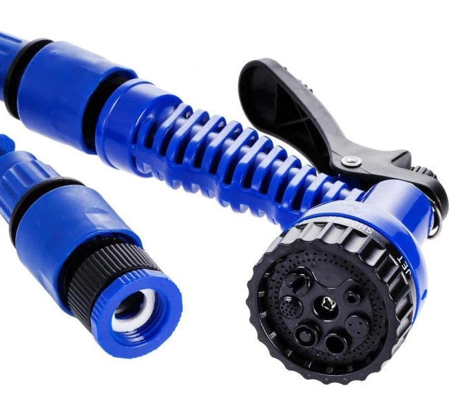 Furtun extensibil pentru gradina, lungime 15 m, aparat de udat inclus + Irigator Ghivece