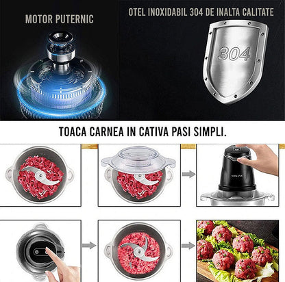 Tocator Electric, Vas din Inox , Capacitate 2 Litri