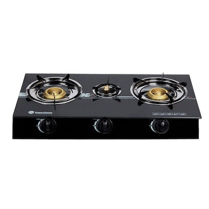 Aragaz cu Plita  din Sticla Securizata cu 3 Ochiuri,  Gpl butelie