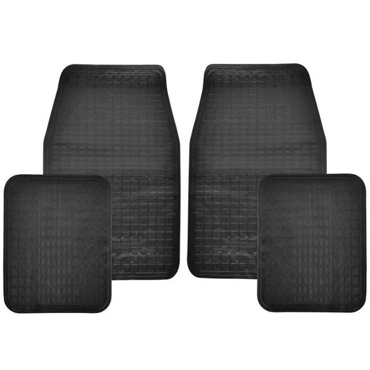 Set 4 Covorase Auto din Cauciuc Universale + Suport de Bord cu Numar