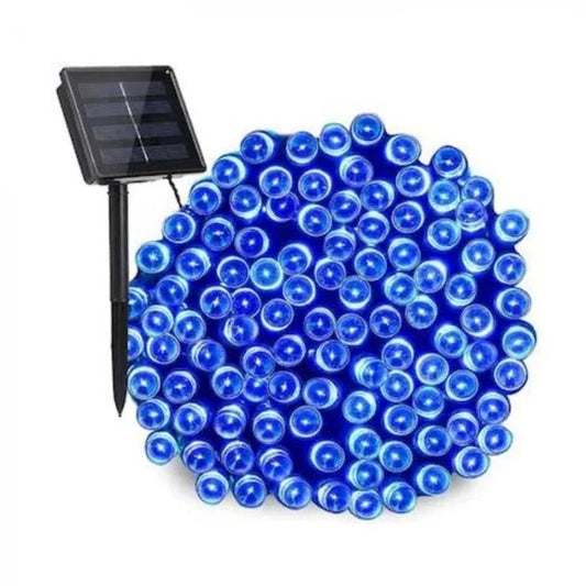 Lichidare de stoc: Decoratiune cu Incarcare Solara, 50 metri, 500 led - Albastru