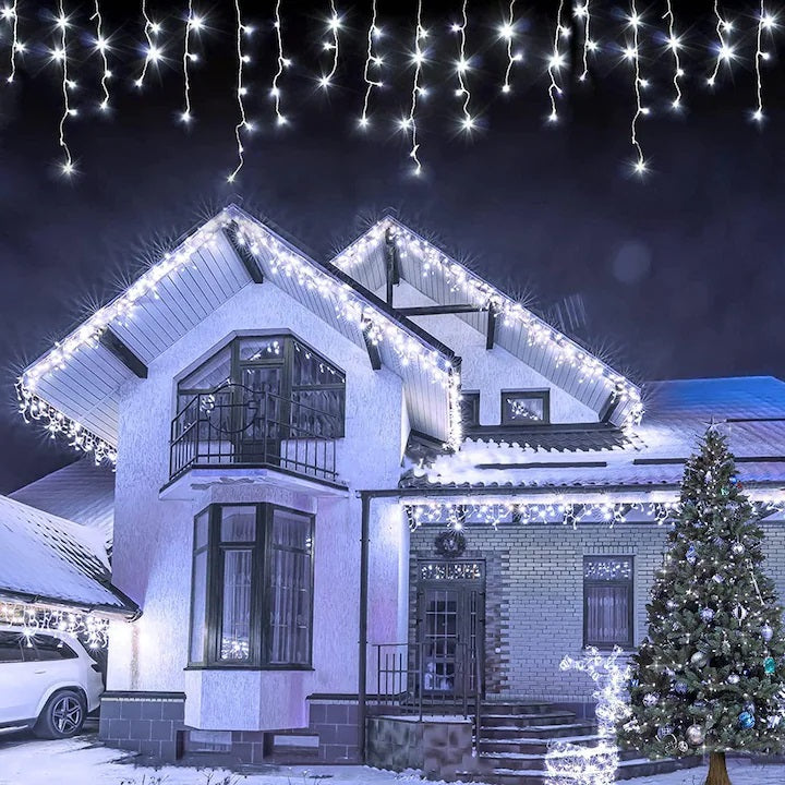 Decoratiune - Franjuri, cu LED-uri Tip Turturi, 12 metri Diverse Culori