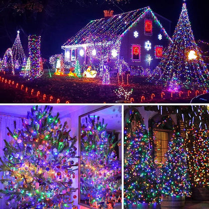 Set 2 x Decoratiune cu Incarcare Solara, 50 metri, 500 led - Multicolora