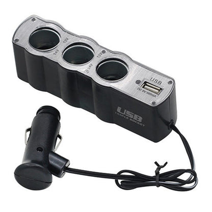 Pachetul condusului sigur -  Camera auto DVR HD 1080p cu display de 2.4 inch + Kit pentru repararea caroseriei auto (Pops-a-Dent) + Priza tripla cu USB pentru auto