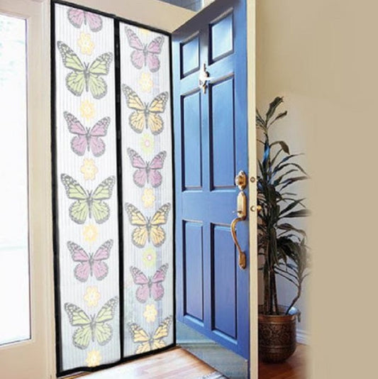Perdea magnetica anti insecte - model cu flori si fluturi 200x100 cm
