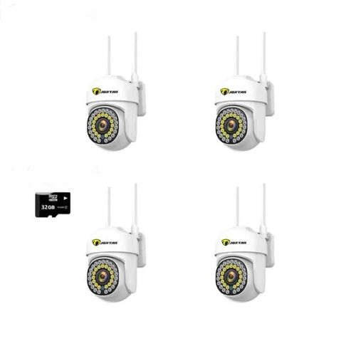 Camera de Supraveghere Video Jortan, 32 Leduri, Rotative, Infrarosu, Rezistanta la apa + Card 32 GB