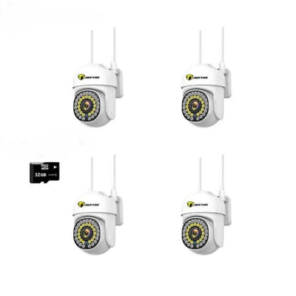 Camera de Supraveghere Video Jortan, 32 Leduri, Rotative, Infrarosu, Rezistanta la apa + Card 32 GB
