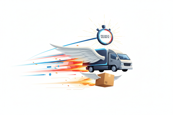 o imagine pe fundal alb care sa ma faca sa ma gandesc la livrare rapida